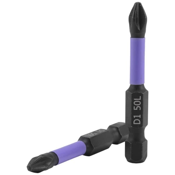 PH2 Magnetic Cross Head Screwdriver, Impact Driver, 50mm Drill Screw, Non-slip Electric Screwdriver, Power Tool