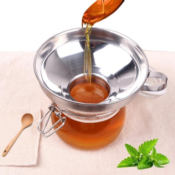 Stainless Steel Canning Funnel with Wide Mouth and Handle, Kitchen Tool for Jam Making