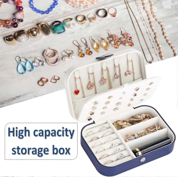 Jewelry Box, Travel Double Layer Mini Jewelry Display
