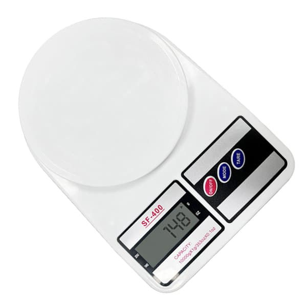Kitchen Scale 10 kg Low Power Consumption Battery Operated Portable ABS White Baking Scale for Home