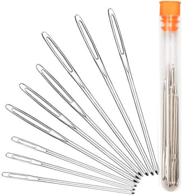 Large Blunt Needles, Stainless Steel Yarn Darning Needles, Sewing Needles for Craft Weaving, 9-Pack