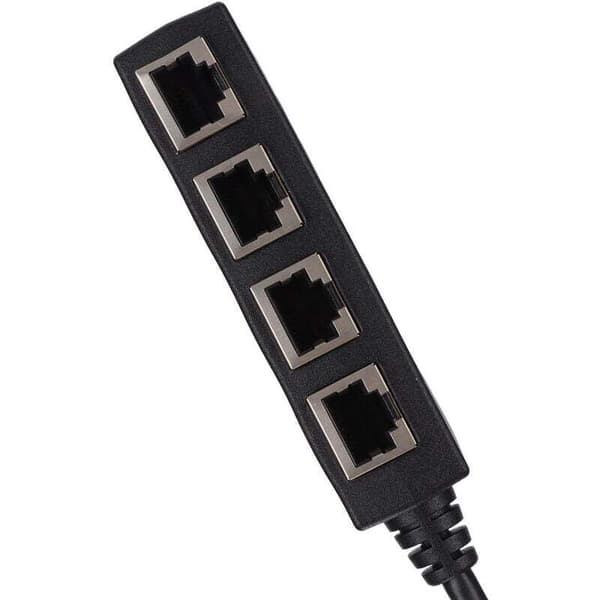 RJ45 1 til 4 port splitteradapter, jævn transmission, fremragende forbindelse, netværkskabeladapter
