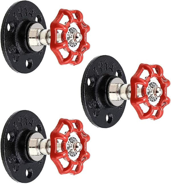 3 Vintage Kleshengere, Industrielt Jernrør Retro Veggmontering fo