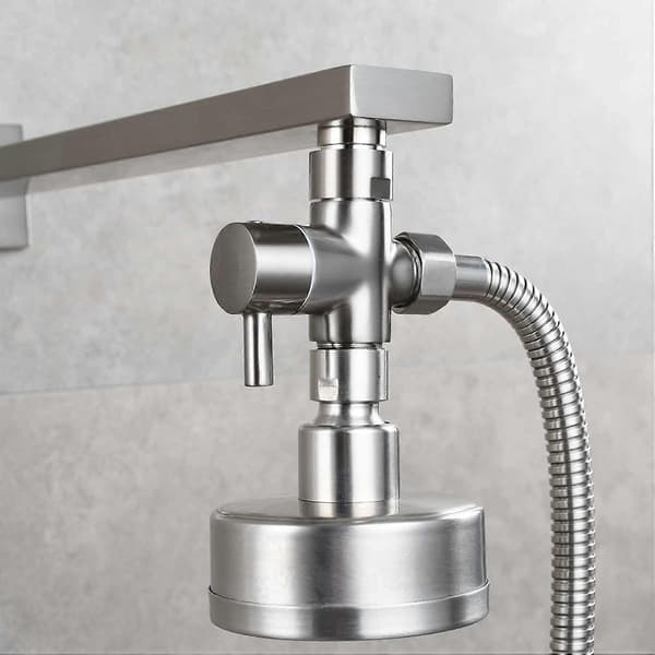 Solid Brass 3-Way Valve G1/2\" Handheld Shower Components Universal Fit, Brushed Nickel DSF007NA [DB] As shown 6.8*6.3*2.5cm As shown 6.8*6.3*2.5cm