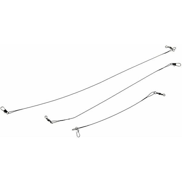 60 stk fiskestangsførere i rustfrit stål 15/23/30 cm line sort