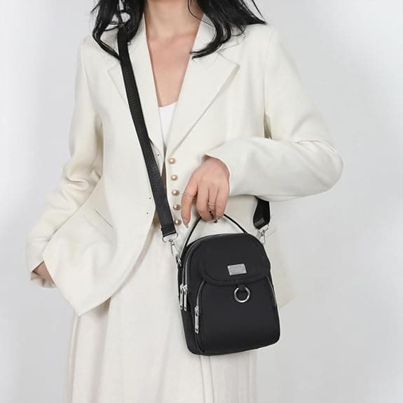 Crossbody-tasker til kvinder, små tasker med flere rum, skuldertasker til telefon, mini-punge til telefon og muleposer til rejser/shopping.