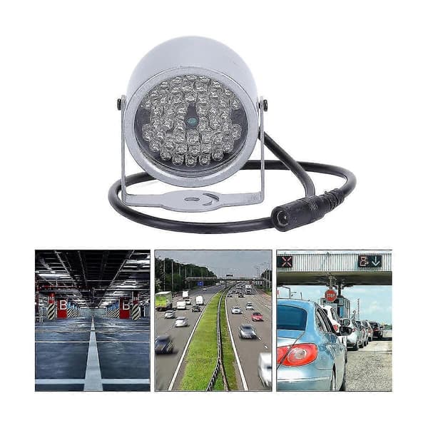 IR-belysning, nattsyn infrarødt lys 48 LED nattsyn vanntett lampe IR infrarødt lys