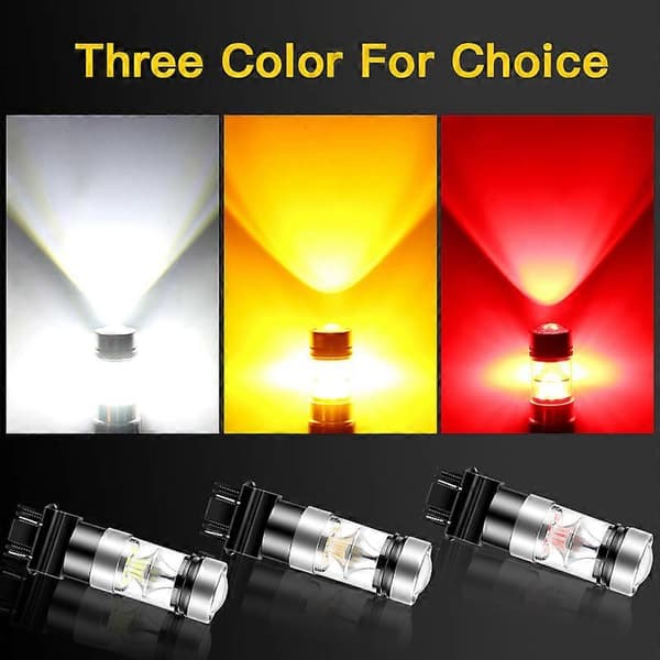 LED Warning Light for Jeep Compass 2011-2016 (2 pcs) DRL Lamp Canbus 3157 P27/7W T25 2pcs LED White 2pcs LED White