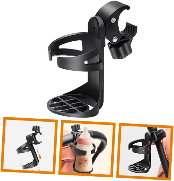5 Pcs Stroller Cup Holder for Elderly Walker Bicycle Handlebar Cup Holder Drink Rack Fits Strollers and Walkers