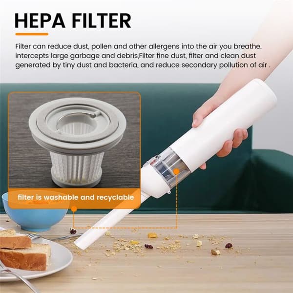 10-pak HEPA-filter til SSXCQ01XY Støvsuger Praktisk Bil Mini Vaskbart Filter Reservedele