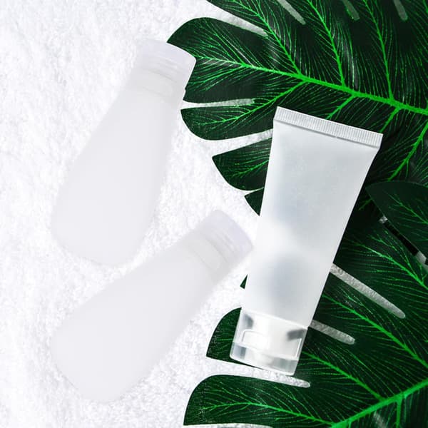 Hvit silikon påfyllbar reiselotionflaske 90 ml for hjemmet