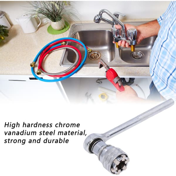 Universal Socket Wrench Tool 10-19mm Adjustable Wrench Set Chrome Vanadium Steel For Home Improvement