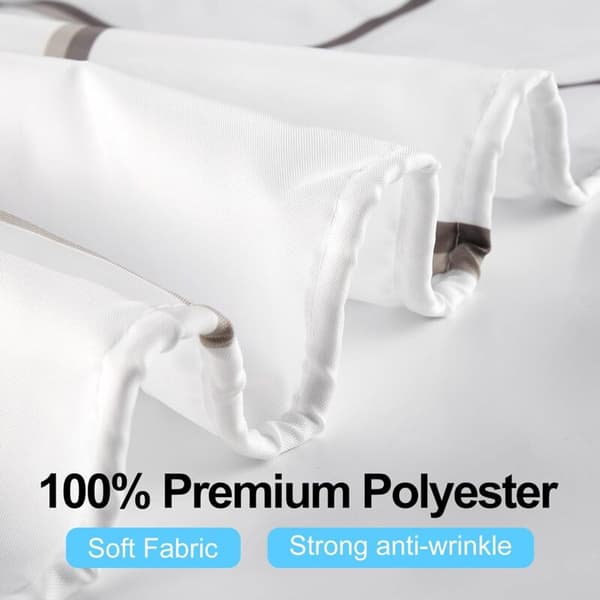 Quick-drying shower curtain, machine washable waterproof polyester fabric, semi-transparent bathroom curtains with 12 hooks 180 x 200 cm white KLB