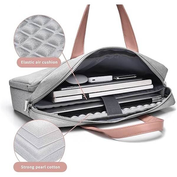 Laptop Bag 15.6 16.1 inch, Laptop Sleeve with Shoulder Strap Computer Bag Protection Pink