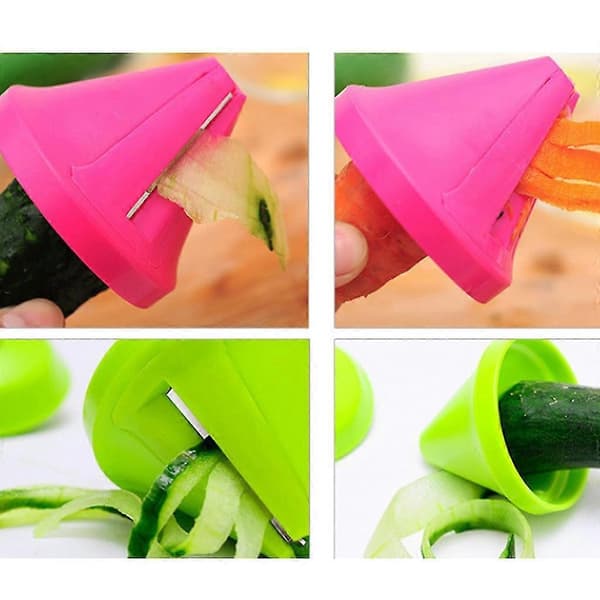 Portable Vegetable Slicer Spiral Device Funnel Carrot Radish Cutter Quick Practical Easy Use Kitchen Gadget