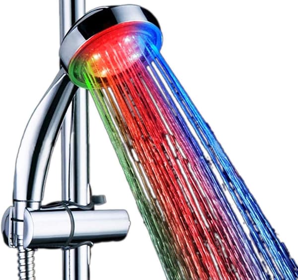 Brusehoved Automatisk Temperaturkontrol Farveskift Sensor Afbryder Badeværelse Spa Brusehoved LED Lys Farve Gadgets