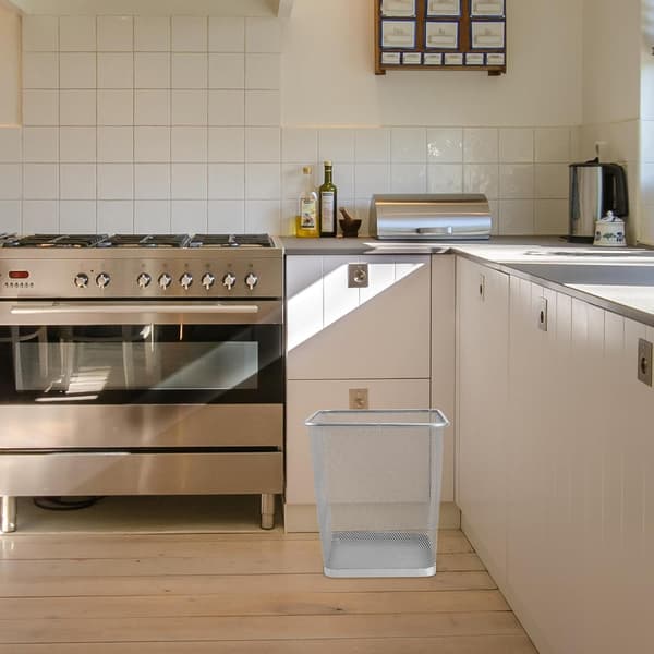 Hushållssoptunna Papperskorg 12l Järn Läckagesäker Design Enkel Vacker Ihålig Stil