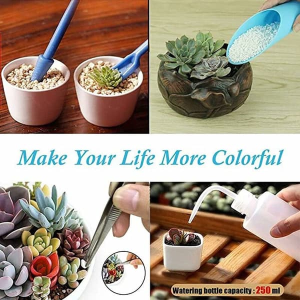 Garden Tool Sets, 14 Pcs Succulent Garden Tool Kit, Garden Tool Set with Pruning Shears Rake Bud Shears KLB