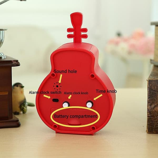Guitar Alarm Clock - Bedroom Alarm Clock, Home Decor Desk Clock