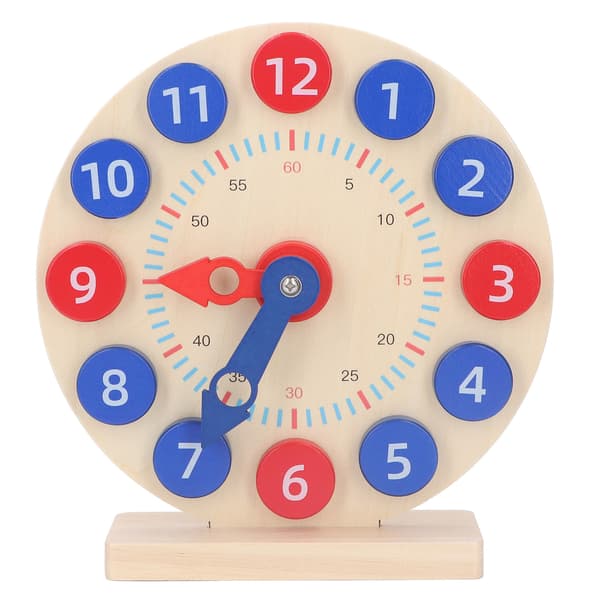 Learning Clock Time Activity Set for Kids 12-Hour Teaching Demonstration Clock Develops Time and Early Math Skills for School