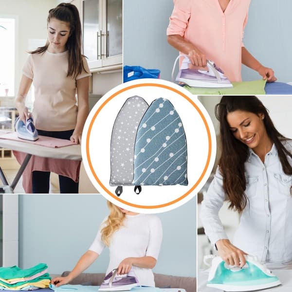 2 st Mini Strykplatta Handhållen Strykbräda Utrymmesbesparande Vikbar Polyester Mesh Svamp Rese Hemmabruk