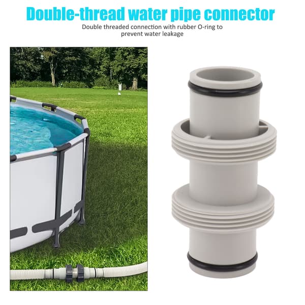 Poolslangeadapter 1,5 tommer til 1,5 tommer lige kobling poolslangeforbindelse poolgevindslangeforbindelse til Intex