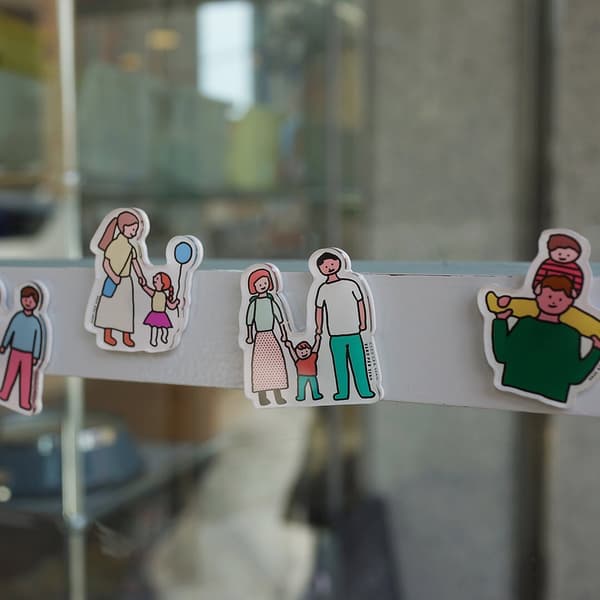 4-delt sydkoreansk familiekøleskabsmærkat til hjemmet
