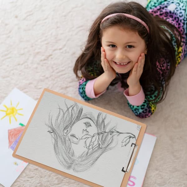 Portable 8k Sketch Board Drawing Board for Artists with Solid Handle Lightweight Outdoor Painting Tool