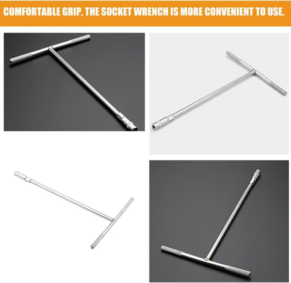 Portable T-handle Socket Wrench Metal Lightweight T-shaped Tool