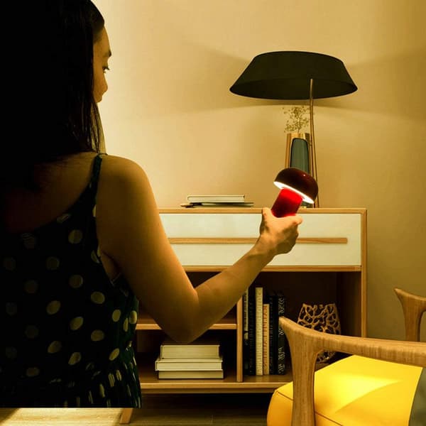 3W LED-bordlampe i svampeform (rød) Rød Red