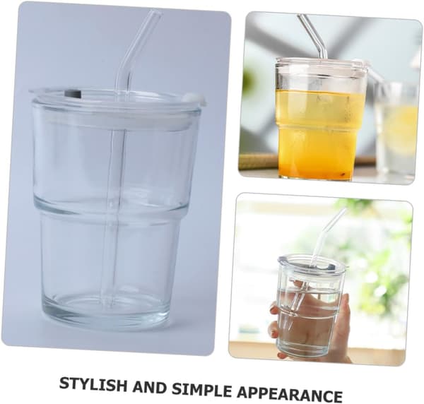 400 ml drinking glass with lid, sturdy insect-patterned tumbler for daily use and restaurants