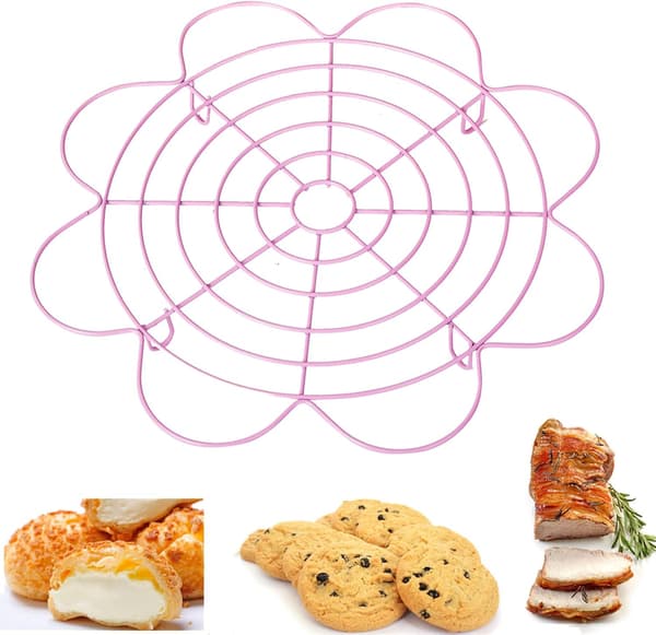 Blomformigt kylställ, non-stick rostfritt ståltrådställ, förpackning med kylställ