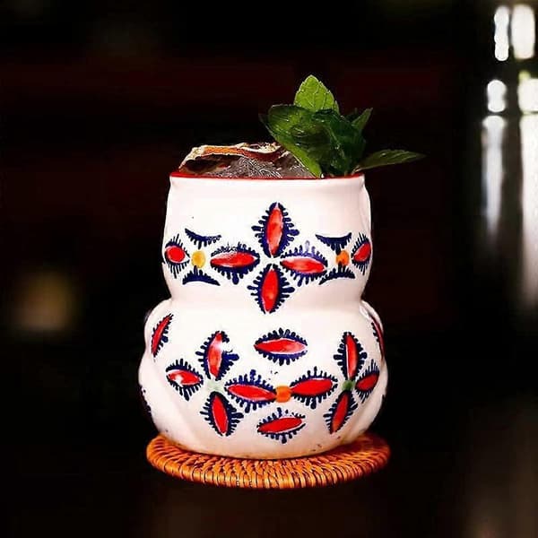 Keramiska Tiki Cocktailglas för Hawaiian Party Barware