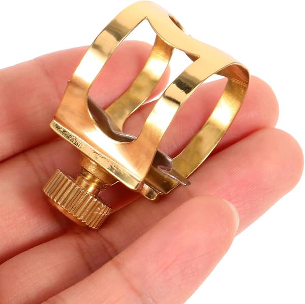 Brass Alto Saxophone Ligature Clip Professional Wind Instrument Accessory for Stabilizing Saxophone