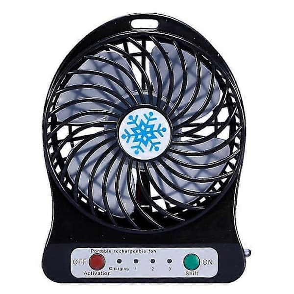 USB skrivebordsventilator studerende genopladelig bærbar miniventilator snefnug ventilator natlampe ventilator håndholdt udendørs