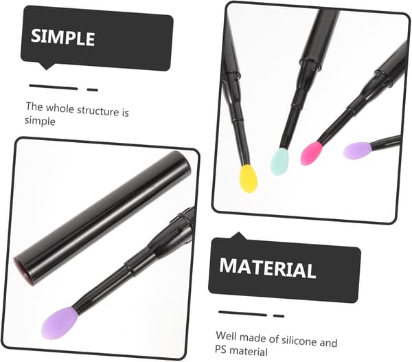 Silicone Lip Balm Applicator Small Silicone Brush 12pcs 11.5Cm Portable for Lip Gloss Application Women's Makeup Tool