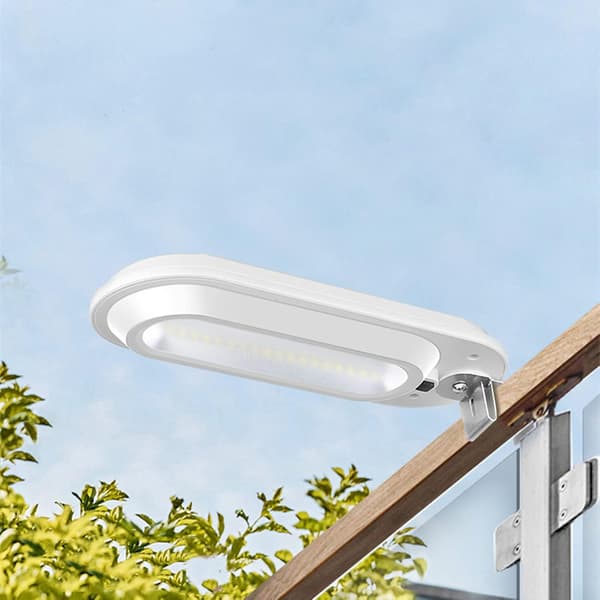 White Outdoor Solar Wall Light for Fence, Gate, Wall and Waterproof LED Decolight, White (Cool White) White