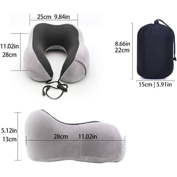 Reisepute, Reisepute i Memory Foam, Cervical Støttepute for Fly Tog - 30*25*15cm