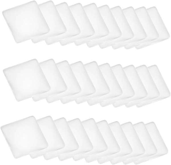 100 stk krystalglaslapper DIY glas cabochons firkantet ædelstenslappe