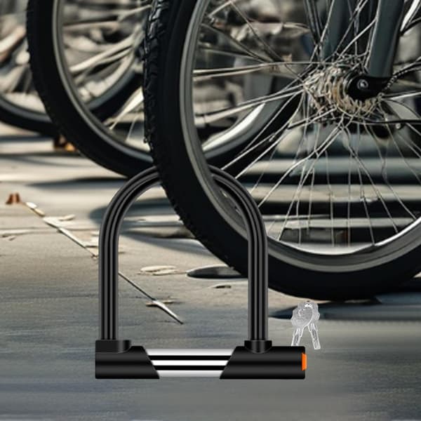 Stöldskydd, U-format cykellås, robust och reptåligt stöldskyddslås för cykel och skoter