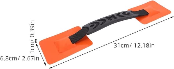 Oppblåsbart Surfebrett Kajakk Padlehåndtak 31x7cm Oransje Sklisikkert Kajakktilbehør