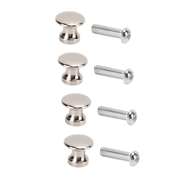 20 Sets Single Hole Small Handle 12x11MM Zinc Alloy Single Hole Jewelry Box Drawer Round Head Small Handle Silver White