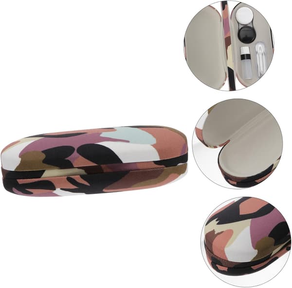 Double-sided Glasses Box for Sunglasses Lens Storage Holder Soft Interior for Travel and Everyday Use