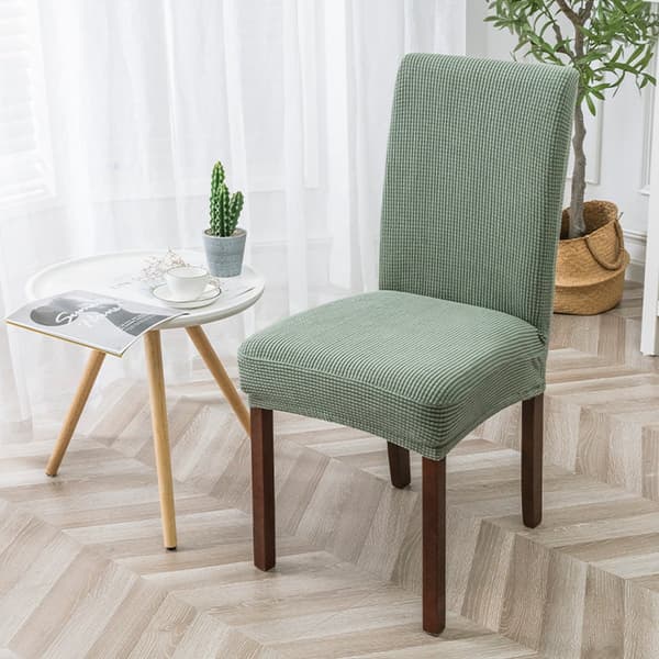 Stycken - Grön - Stolöverdrag - Matsalsstolöverdrag - Överdrag - för - matsalsstolar - Stretchstolöverdrag - Kontor