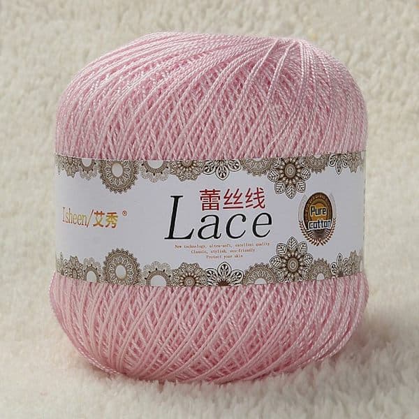 50g/Nøgle Garn Hæklegarn Bomuldsblonde ROSA pink_tfrf