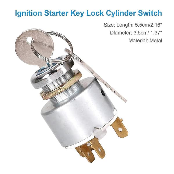 12V Ignition Switch Universal Engine Start Switch Ignition Lock Car Ignition Coil With 2 Keys For Car Motorcycle Boat
