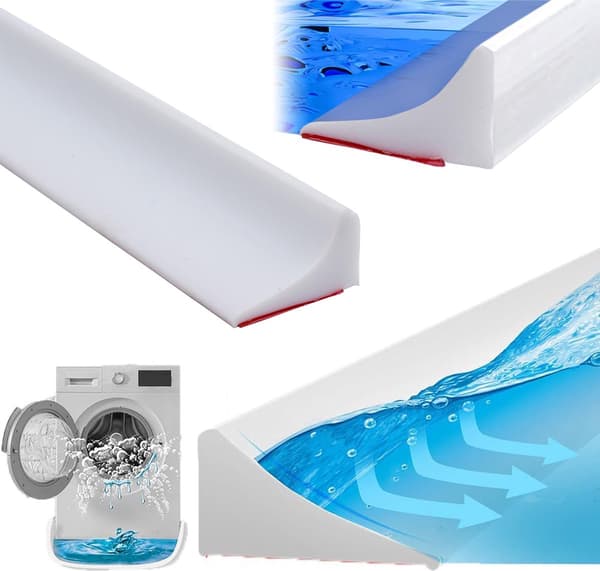 Shower Threshold 200cm White - Shower Thresholds - Self-Adhesive Water Barrier Shower - Compact - Sanitary Water Stop - Shower Threshold ...