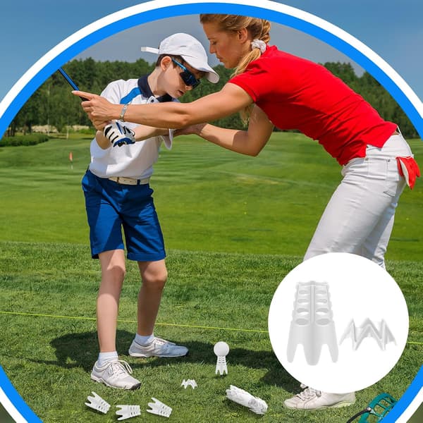 30 stk. golfsimulatortees for hjemmebruk, hvit Orange