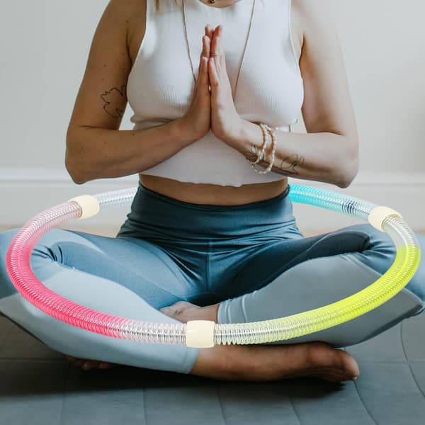 Women's Spring Soft Gradient Foldable Hula Hoop for Fitness and Abdominal Training Adjustable Exercise Hoop