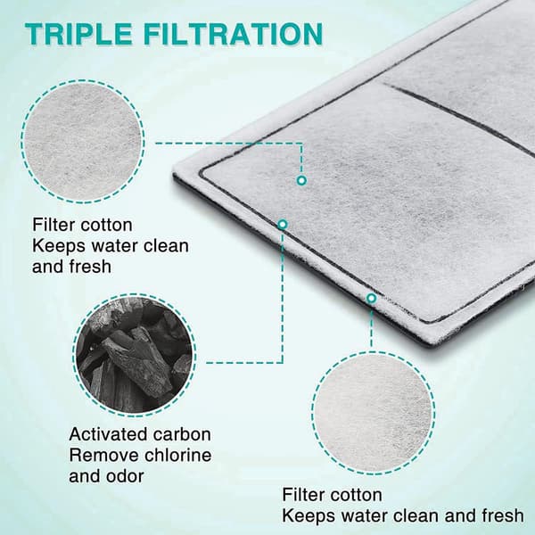 4 stk Akvariefilter Bomull, Akvariefilterpatron, Aquar